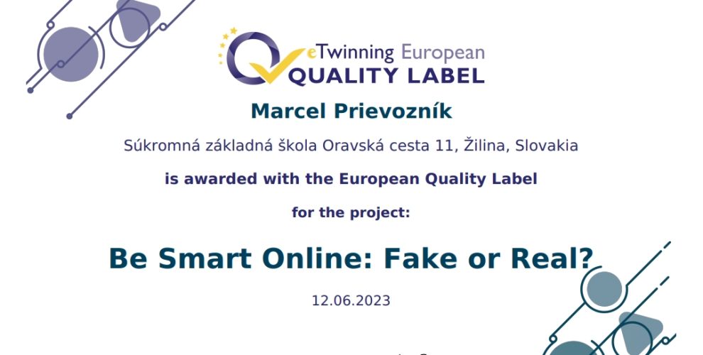 europsky certifikat kvality